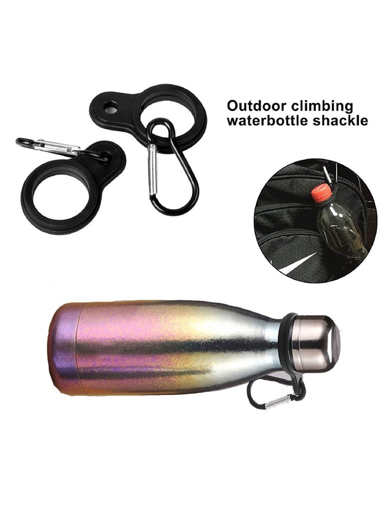 Silicone Water Bottle Buckle, 6 Pcs Clip, Portable Backpack Carabiner Outdoor Hanging Strap for Camping Hiking Traveling Mountain Climbers