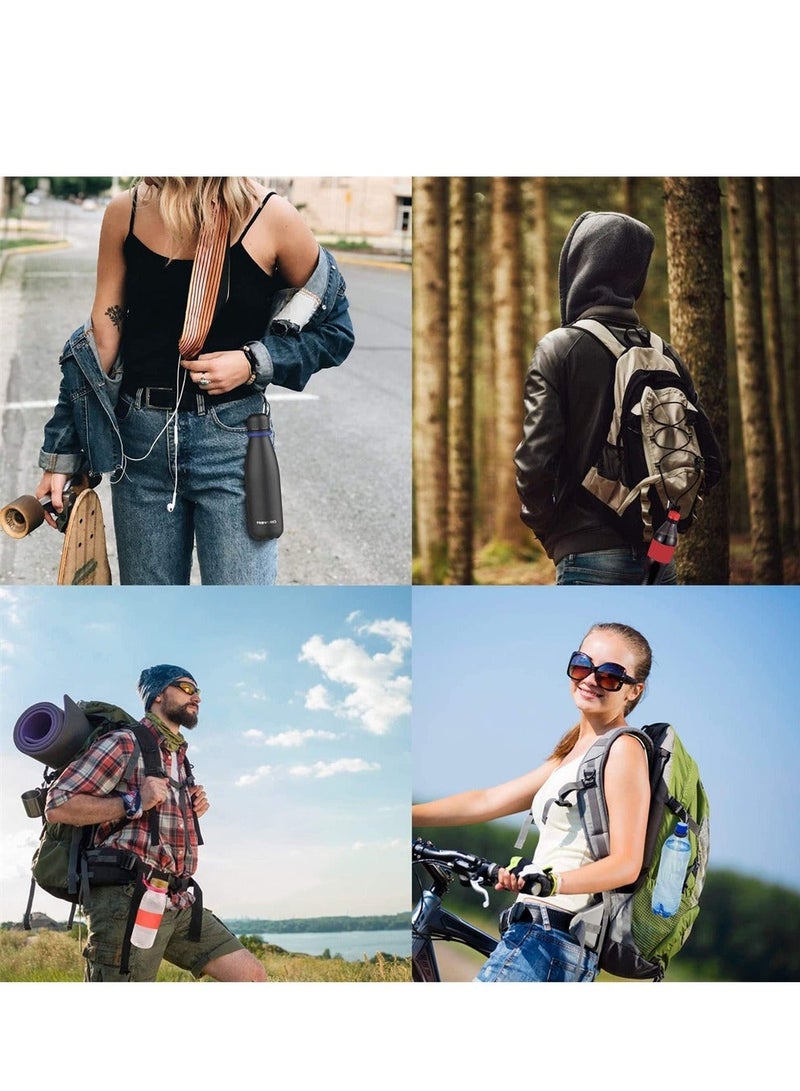 Silicone Water Bottle Buckle, 6 Pcs Clip, Portable Backpack Carabiner Outdoor Hanging Strap for Camping Hiking Traveling Mountain Climbers