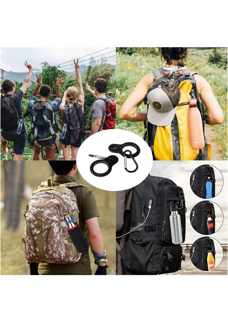 Silicone Water Bottle Buckle, 6 Pcs Clip, Portable Backpack Carabiner Outdoor Hanging Strap for Camping Hiking Traveling Mountain Climbers
