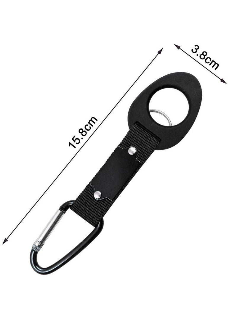 Portable Silicone Water Bottle Buckle, 6 PCS Outdoor Convenient Carrying Clip Hook Holder with D-Ring for Camping Hiking Traveling Bike Daily Use