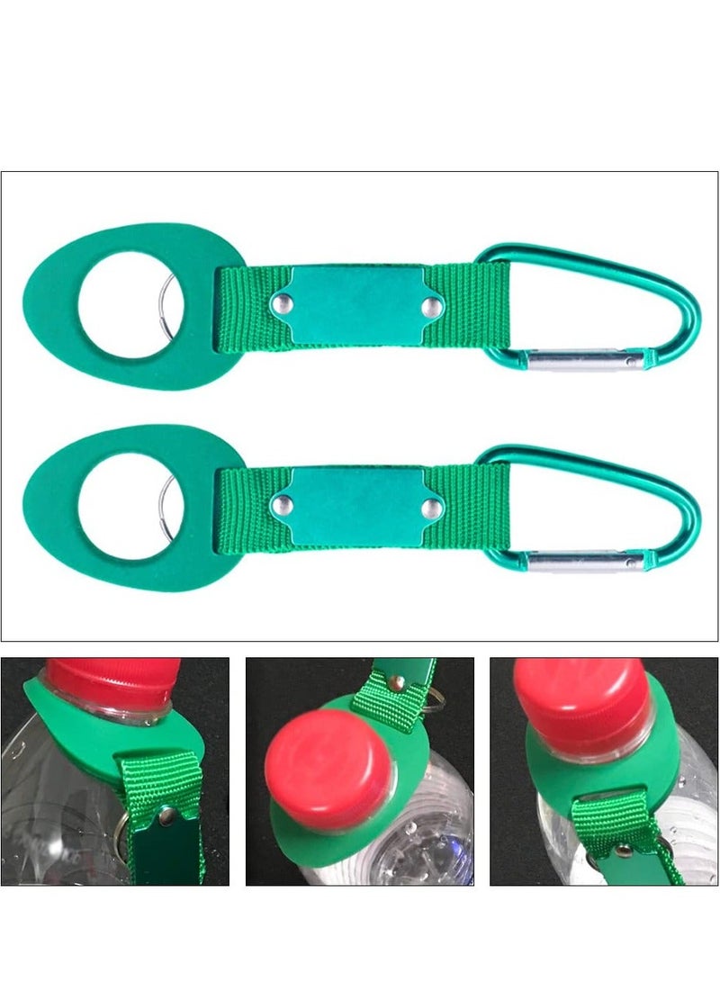Portable Silicone Water Bottle Buckle, 6 PCS Outdoor Convenient Carrying Clip Hook Holder with D-Ring for Camping Hiking Traveling Bike Daily Use
