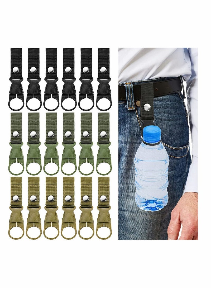 3 Pcs Bottle Hanging Buckle Clip, Outdoor Portable Water Ring Holder, Mineral Clip for Backpack Belt Camping Hiking Mountaineering Traveling