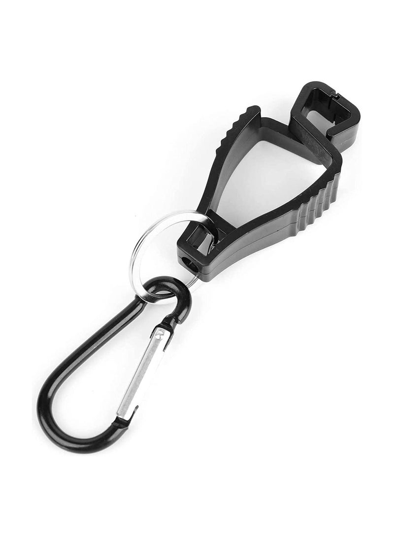 Glove Clip -Carabiner Hook Black Work Safety Keeper, Grabber Holder Keeper for Belt Loop, Guard Labor WorkerHelmets Hanger Catcher 5Pcs
