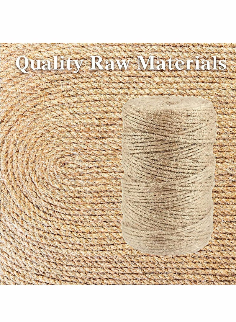 Natural Jute Rope-Jute Rope, Durable Heavy Craft Rope-Used For Plants, Gift Packaging, Art Decoration, Packaging Rope Home Decoration (Diameter 2mm, Length 100m)