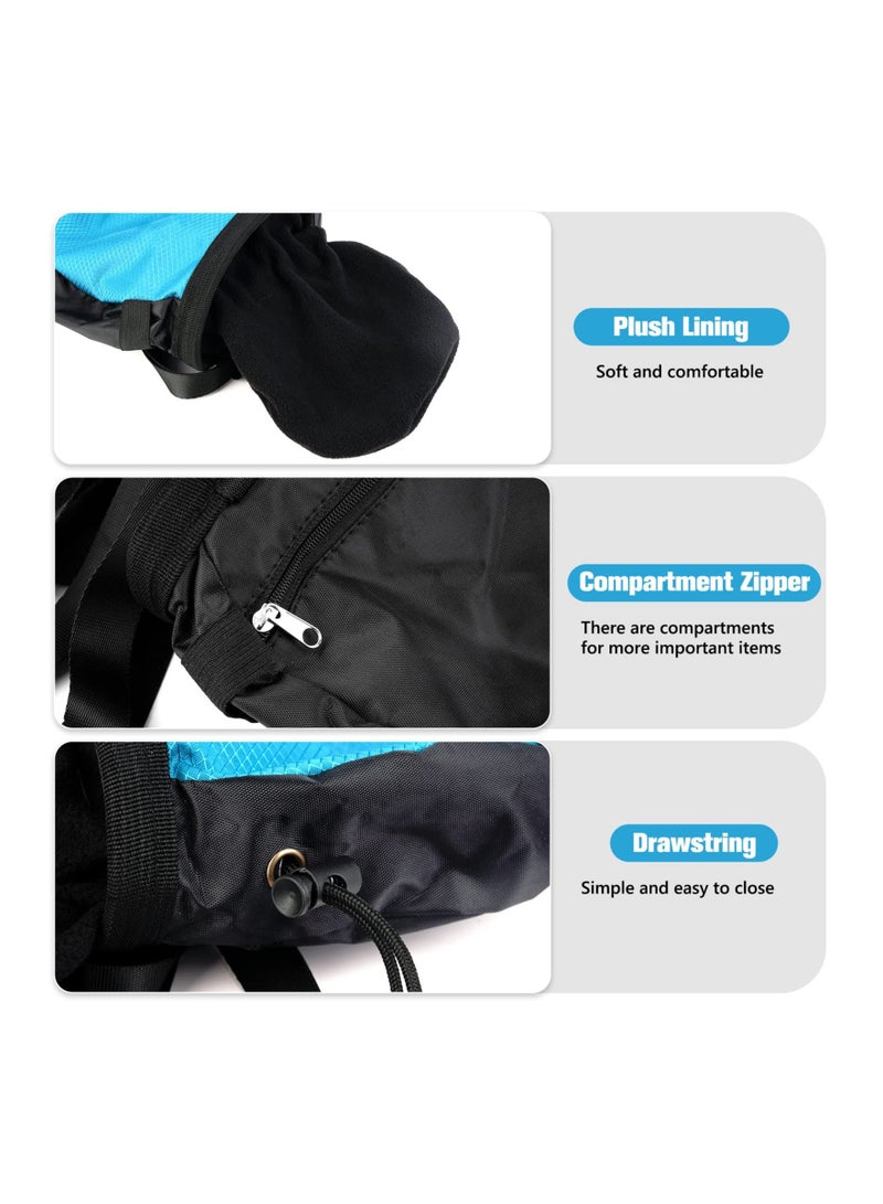 Rock Climbing Chalk Bag, Drawstring Magnesia Powder Sack, with Adjustable Belt, Bag Rock, for Gymnastics Bouldering Fitness Weight-Lifting Crossfit