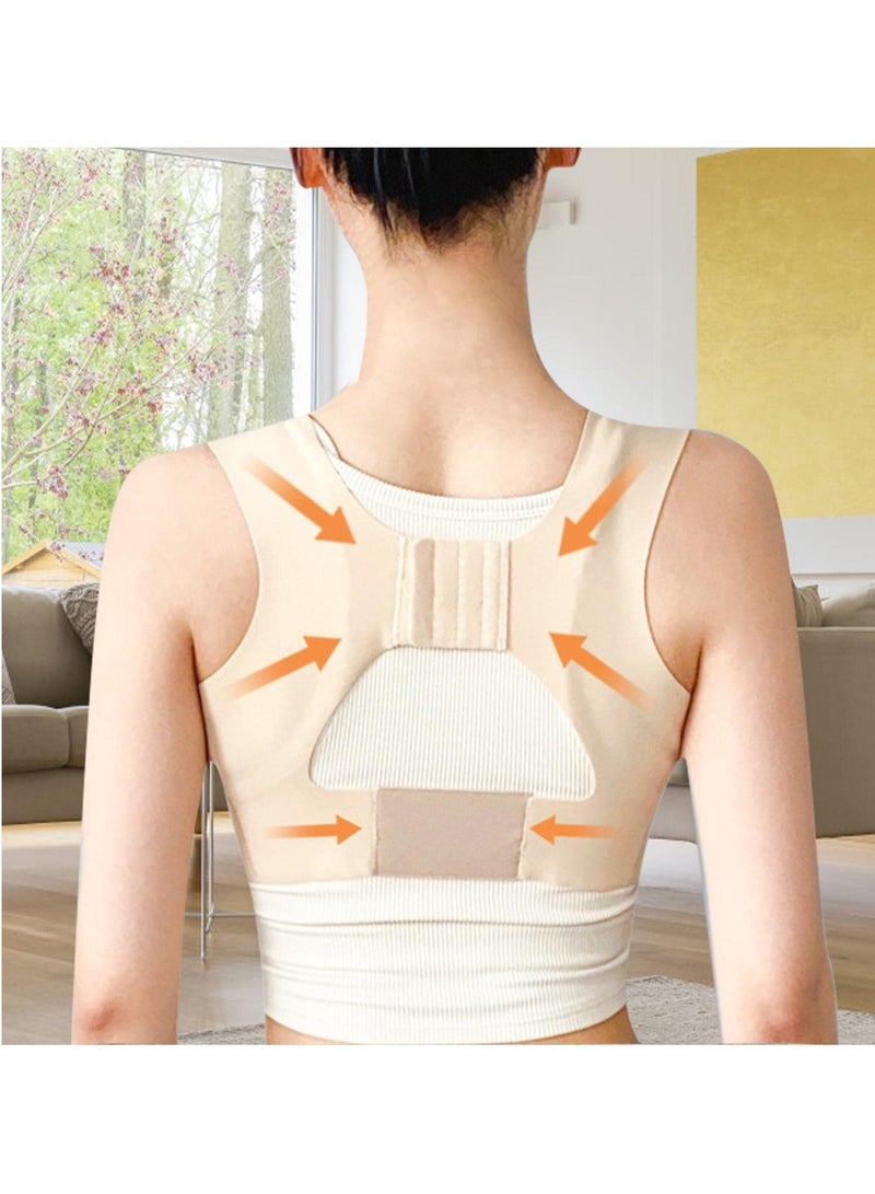 Back Straightener, Shoulder Brace for Posture - Support Humpback Correction Belt Adult Unisex Breathable Corrector Adjustable Straightener (L)