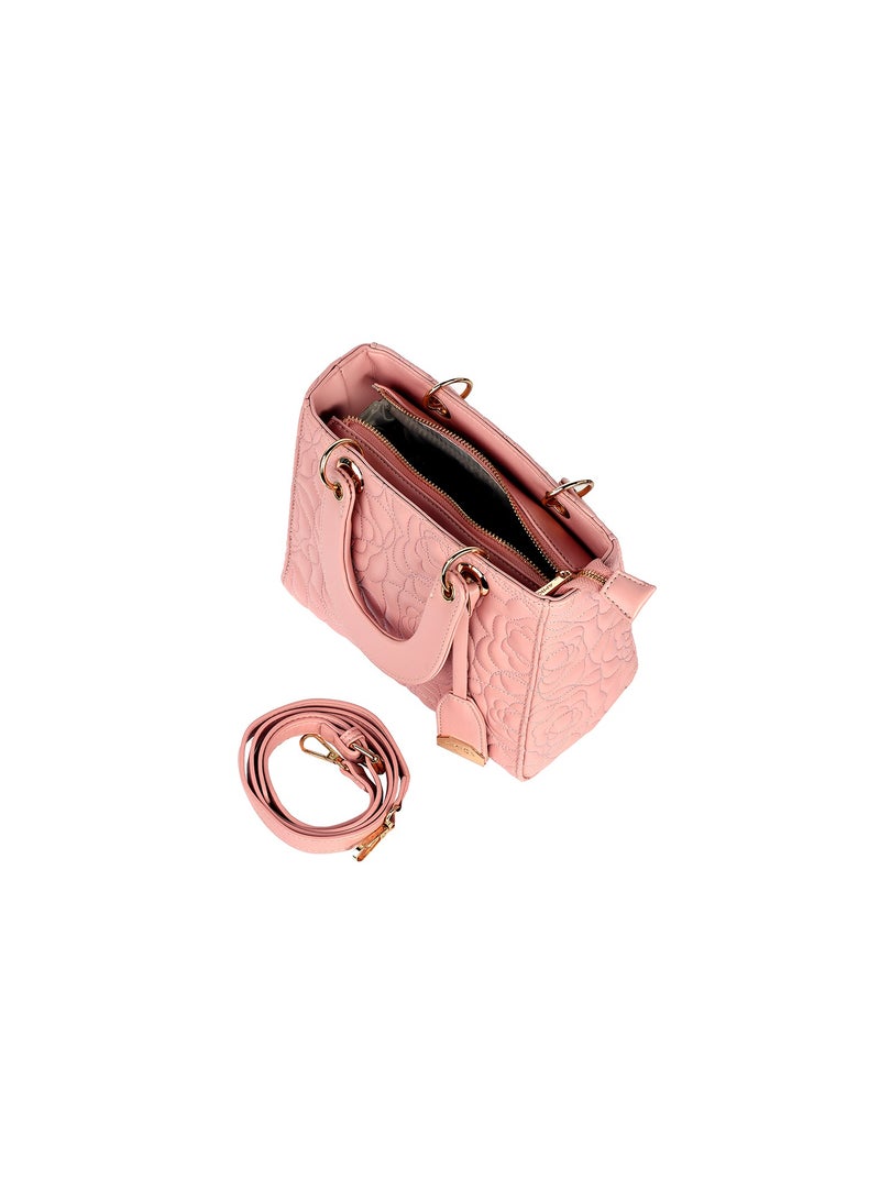 Silene Floral Women Crossbody Handbag Leather with Detachable Strap
