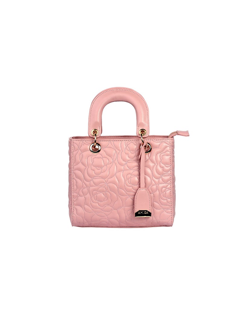 Silene Floral Women Crossbody Handbag Leather with Detachable Strap