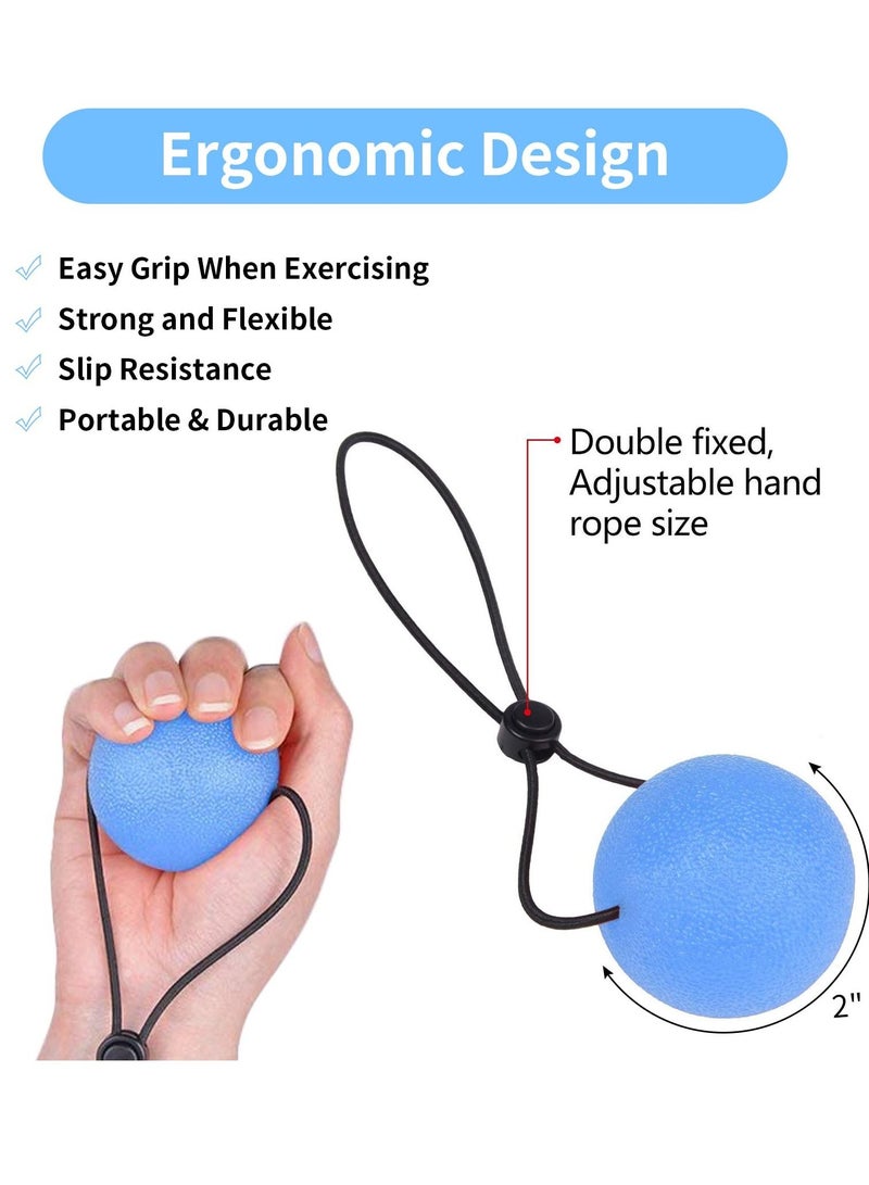 Stress Ball Portable Squeeze Relief Balls Strengthen Hand Exercise and Relieve Tension Exerciser Grip Strengthener 5PCS