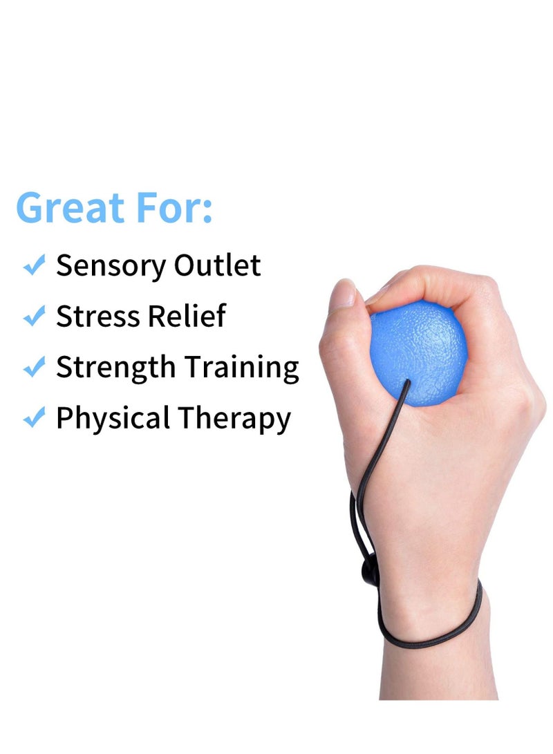 Stress Ball Portable Squeeze Relief Balls Strengthen Hand Exercise and Relieve Tension Exerciser Grip Strengthener 5PCS