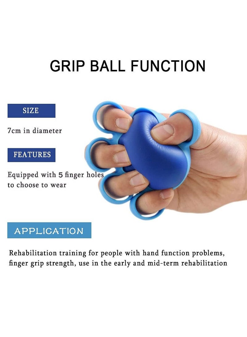 Hand Exerciser Grip Strengthener Therapy Squeeze Exercise Stress Ball Forearm for Arthritis Carpal Tunnel Finger Strengtheners Guitar Rock Climbing Relief