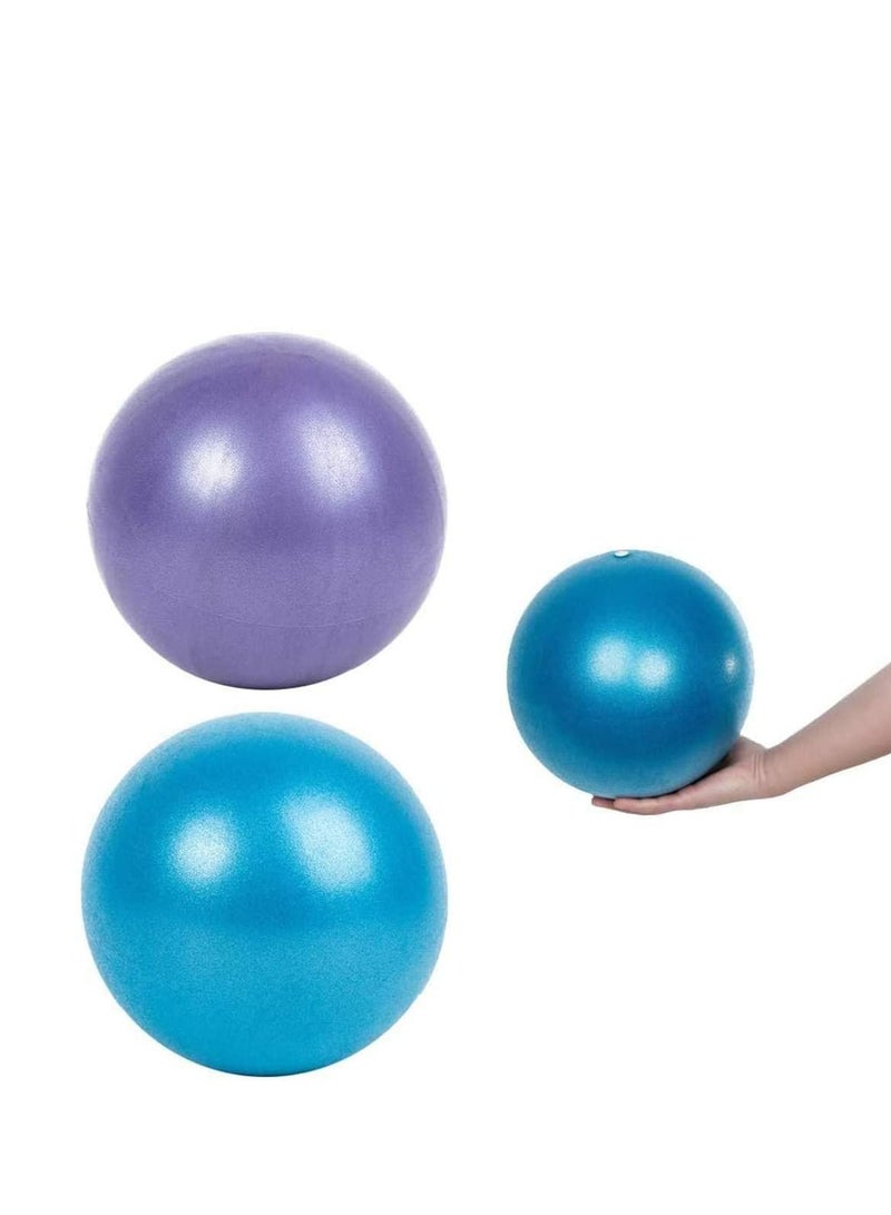Small Exercise Ball Pilates Ball, Antiskid ball, Mini with Inflatable Pipette for Yoga, Pilate, Office Chair, Classroom Flexible Seating and Core Training 2 Pack
