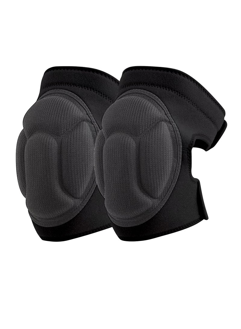 1 Pair Men's Women's Adjustable Knee Pads, Anti-Bump Pads for Volleyball, Dance, Sports, M