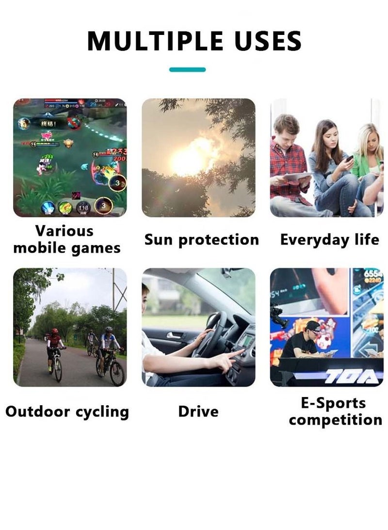 E-Sports Gaming Gloves, Finger Sleeves, Anti-Sweat Breathable, Thumb Sleeves for Highly Sensitive Nano-Silver Fiber Material + Nylon, Touch Screen PUBG Mobile Phone Games Accessories