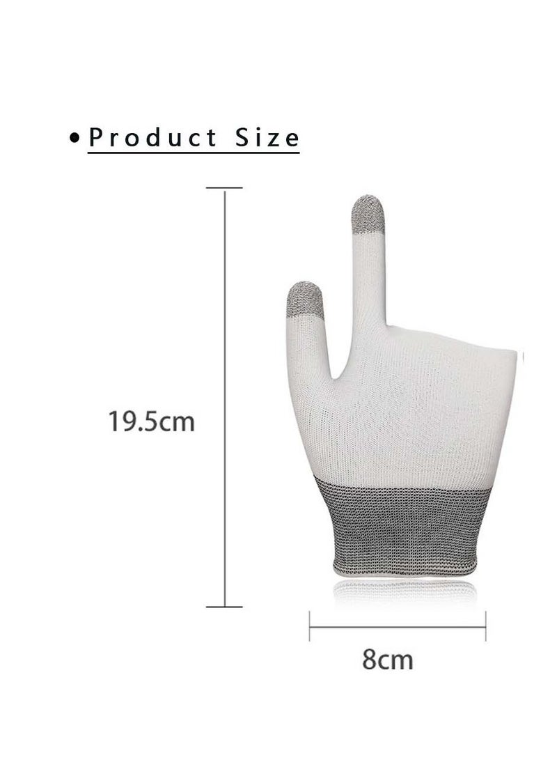 E-Sports Gaming Gloves, Finger Sleeves, Anti-Sweat Breathable, Thumb Sleeves for Highly Sensitive Nano-Silver Fiber Material + Nylon, Touch Screen PUBG Mobile Phone Games Accessories