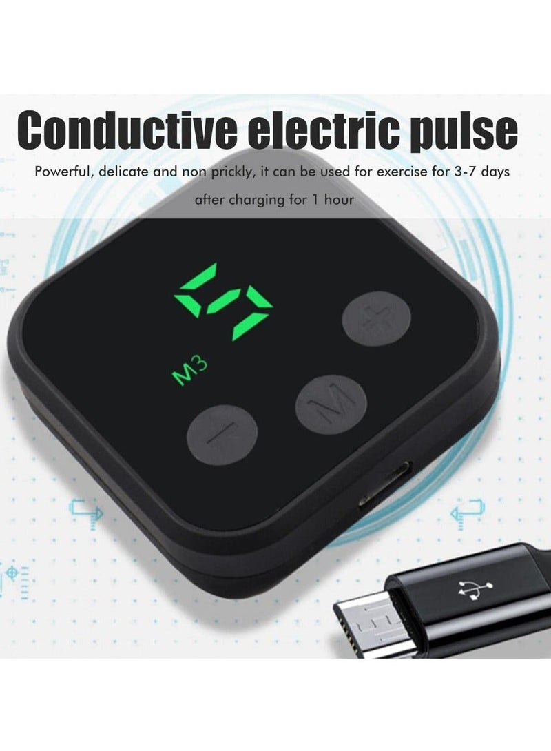 EMS Muscle Stimulator, Abs Trainer Stomach Toning Belt Abdomen/Waist/Leg/Arm/Buttock with 6 Modes, USB Rechargeable, Body Fitness Exercise Equipment for Men/ Women