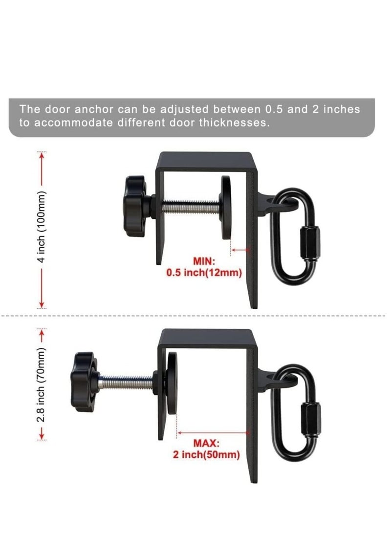 Heavy Duty Door Anchor for Resistance Bands Suspension Training Sturdy Metal Construction Fit Top Side and Bottom