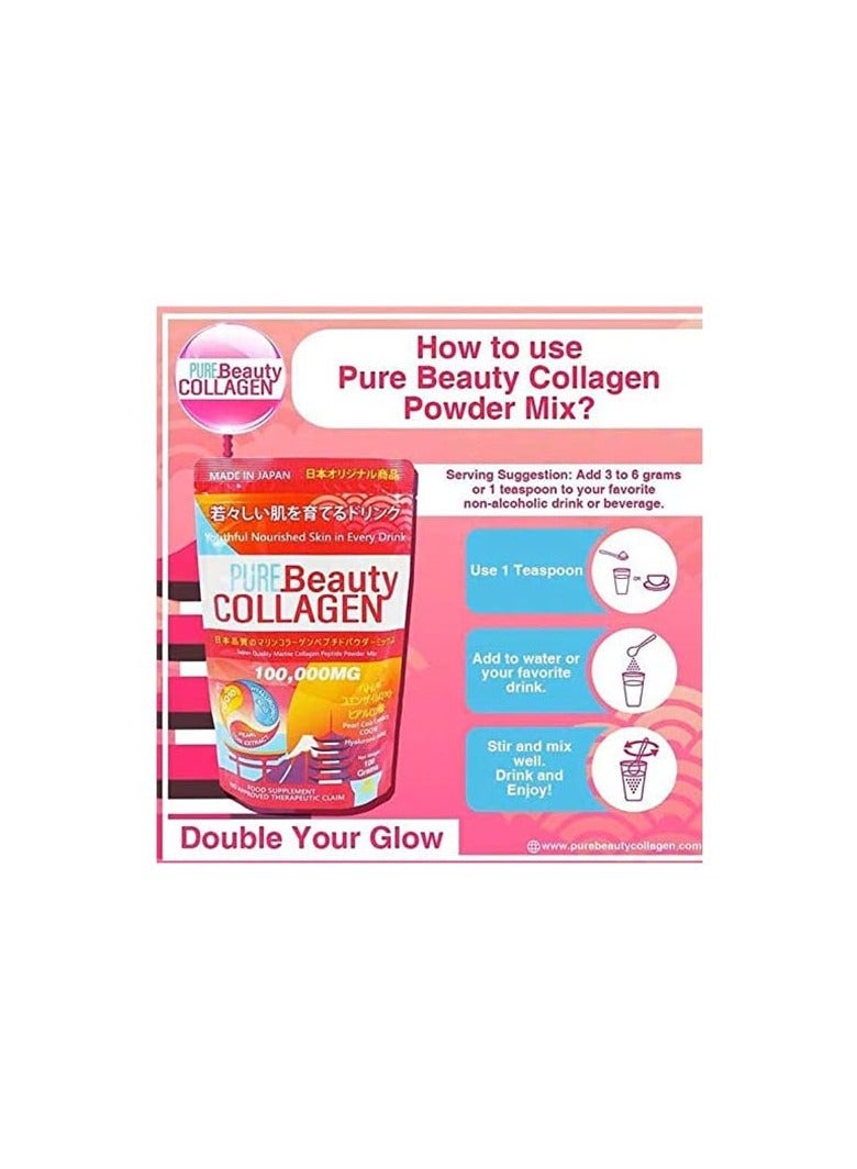 Pure Beauty Collagen 100,000mg Collagen Powder Mix (30 days Supply)