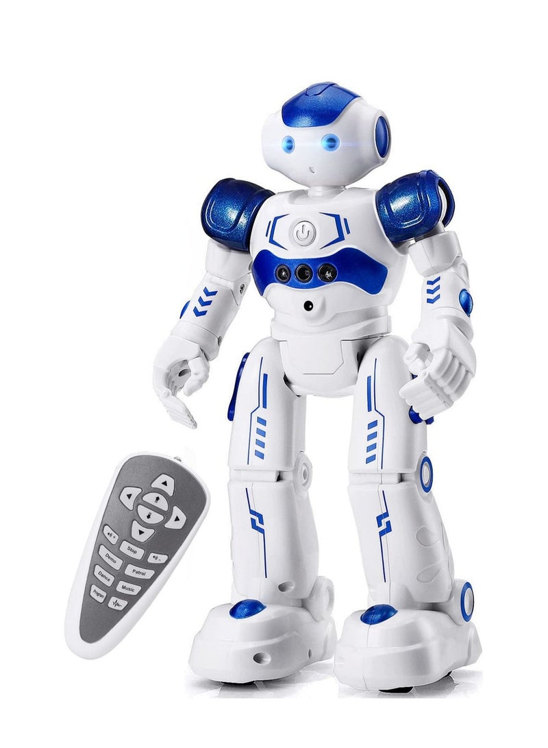 COOLBABY Children's Remote Control Robot Toy Rechargeable Sensing Dancing Walking Singing Blue