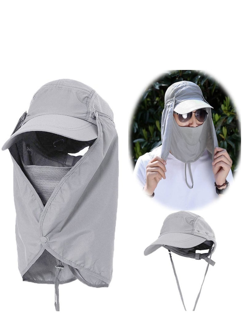 UV Protection Mask UPF 50+ Folding Fishing Hat Removable Adjustable Legion Quick Dry Sun Hunting