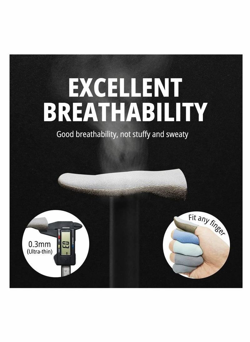 Gaming Finger Sleeves, Mobile Phone Sleeves for PUBG Breathable Fingertips Sweatproof Anti-Slip Fingertip Cover Thumb Gloves,for All Touchscreen Devices,10 Piece