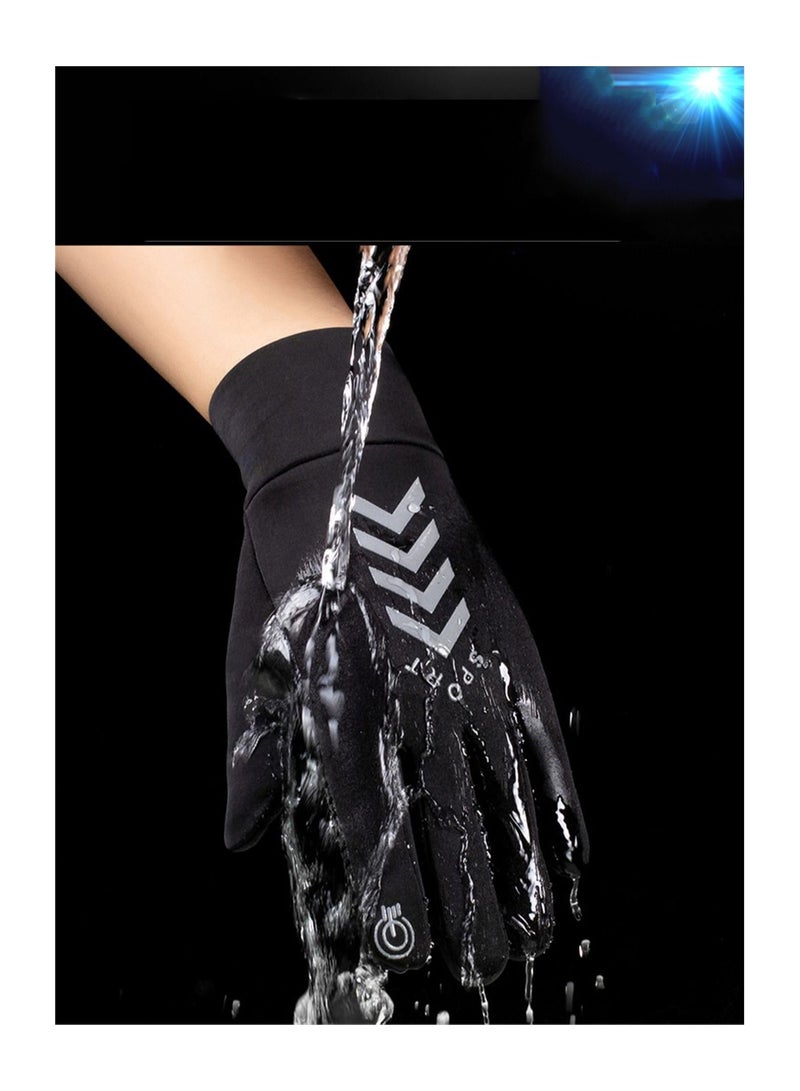 Winter Gloves Touch Screen, 3 Pairs Comfortable Waterproof Thermal Warm Driving Windproof Reflective for Running Cycling Hiking