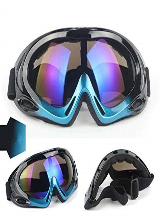 2 PCS Motorcycle Goggles - Dirt Bike ATV Motocross Anti-UV Adjustable Riding Offroad Protective Combat Tactical Military for Men Women Kids Youth Adult
