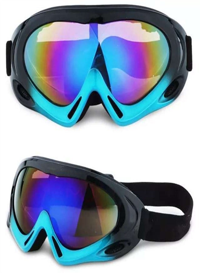 2 PCS Motorcycle Goggles - Dirt Bike ATV Motocross Anti-UV Adjustable Riding Offroad Protective Combat Tactical Military for Men Women Kids Youth Adult
