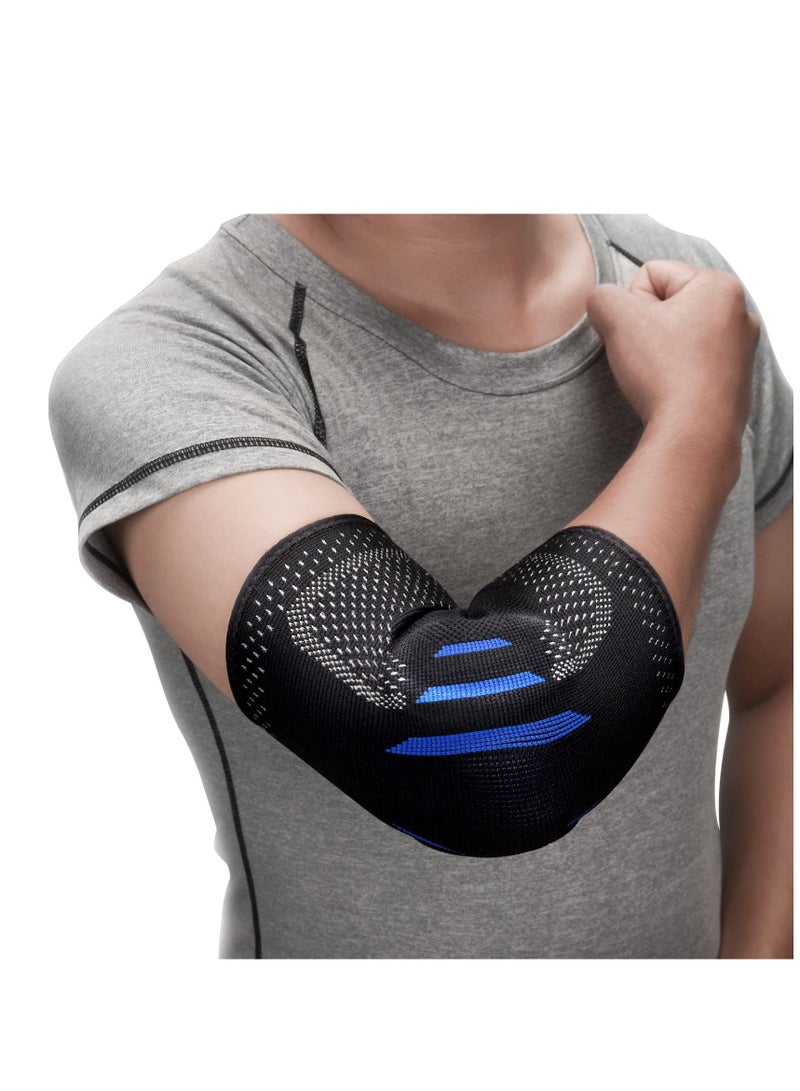 2 in 1 Tennis Elbow Brace for Men Women Compression Sleeve with Integrated Pads Breathable Tendonitis elbow Support Protector Sports Golfer's Arthritis Treatment Reduce Joint Pain