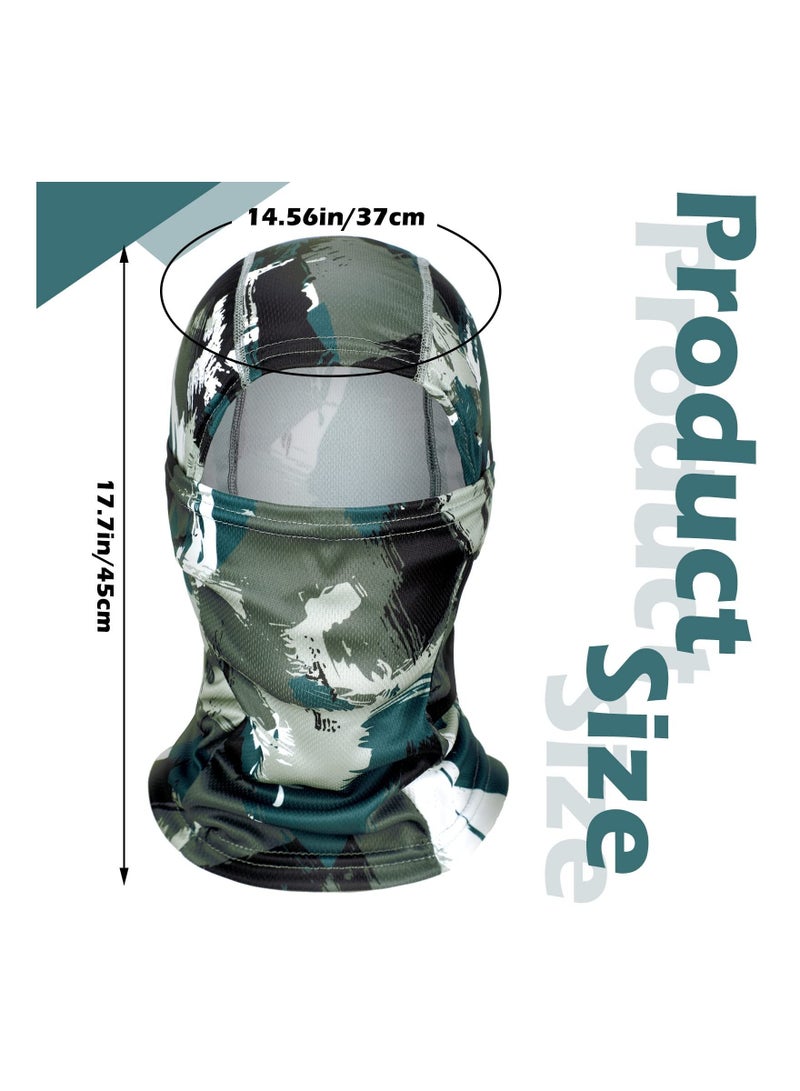 Balaclava Face Mask, 3 Pieces Sun Protection Camo Ski Mask Breathable Full Covering for Men Women Outdoor Motorcycle Cycling Running Riding