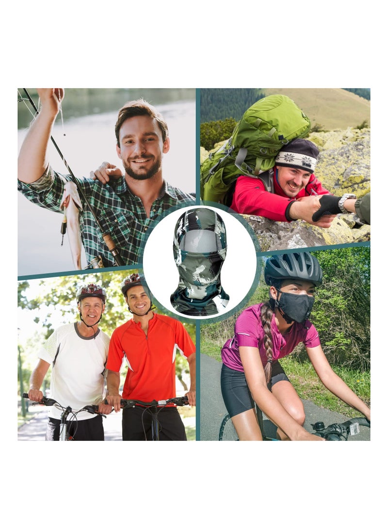 Balaclava Face Mask, 3 Pieces Sun Protection Camo Ski Mask Breathable Full Covering for Men Women Outdoor Motorcycle Cycling Running Riding