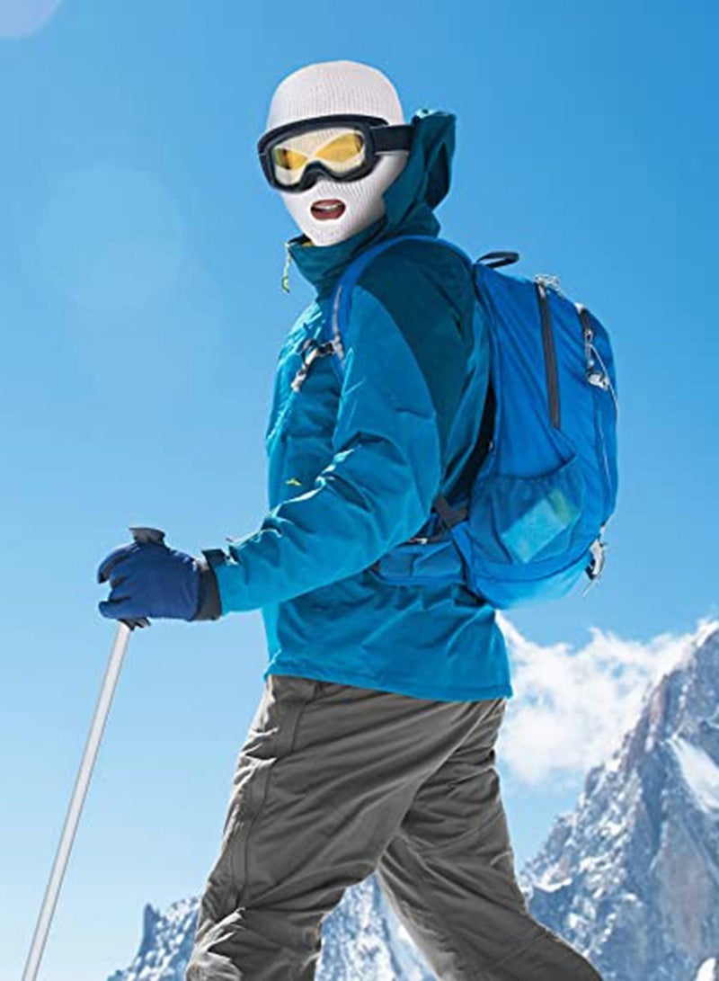 3-Hole Full Face Cover Winter Outdoor Sport Knitted Ski Adult Balaclava Headwrap Mask Motorcycle Cycling Snowboard Gear for Sports Men Women