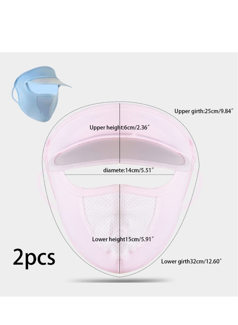 Breathable UV Face Covering, UPF 50+ Women Summer Mask Eye Protection Washable Reusable Sunscreen Sports Cover