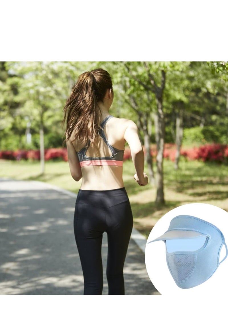 Breathable UV Face Covering, UPF 50+ Women Summer Mask Eye Protection Washable Reusable Sunscreen Sports Cover