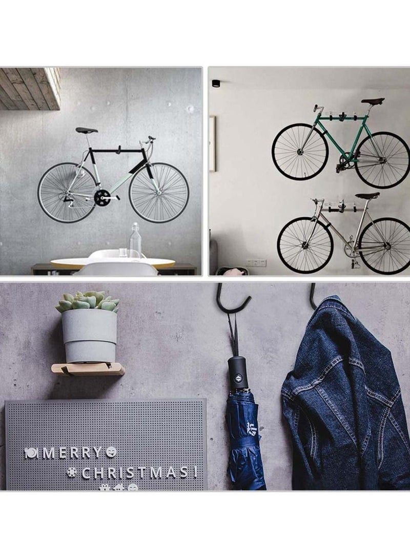 Heavy Duty Bike Storage Hooks Set 4 Pcs Hook Rack Ceiling Plant Kitchen Light Great for Garage Wall and Bicycle