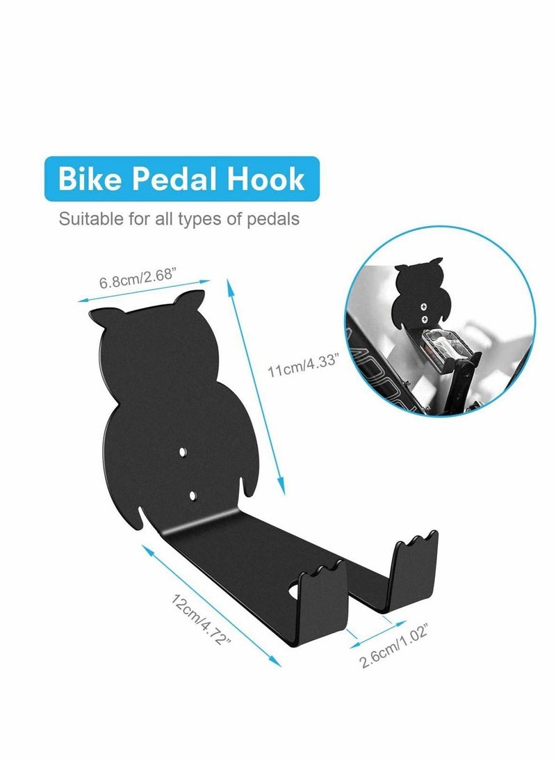 Bicycle Wall Mount, 3 in 1 Bike Rack Mounted Hanger Pedal Hook Wheel, Heavy Duty Racks for Storage