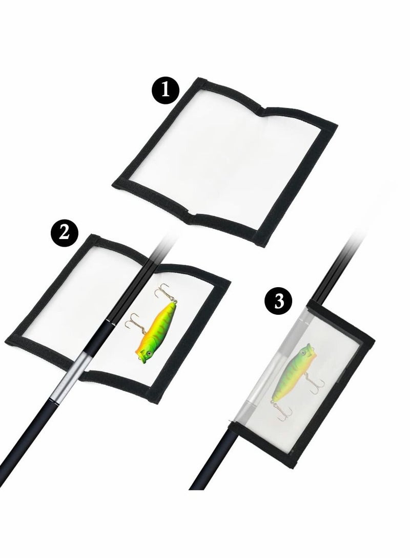 10pcs（L*5+M*5) Fishing Lure Wraps, Clear PVC Covers Keeps Safe, Bait Cover Easily See Lures, Hook , Safe from Sharp