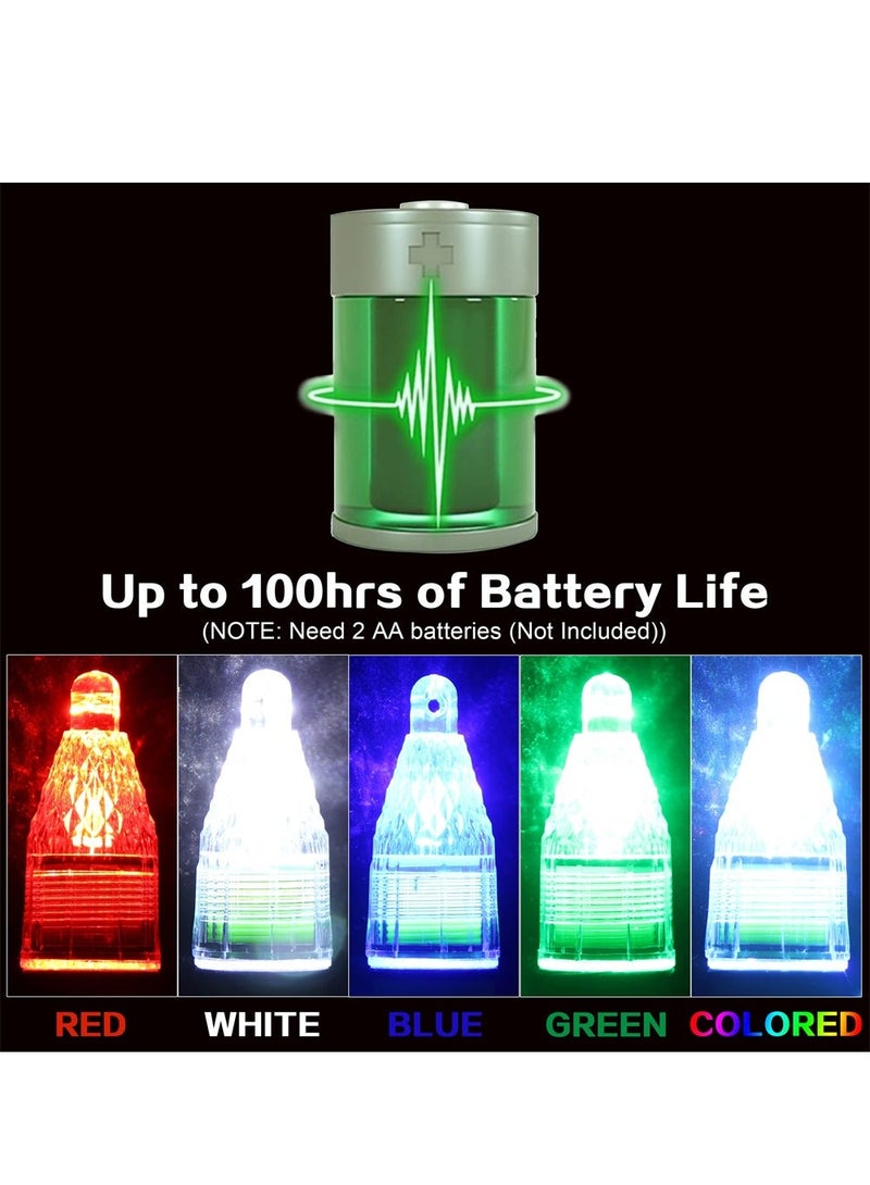 LED Underwater Fishing Light, 4Pcs Deep Drop Super Waterproof Attractive Glow Bait Lure Green Lamp Night Tools for Saltwater Freshwater