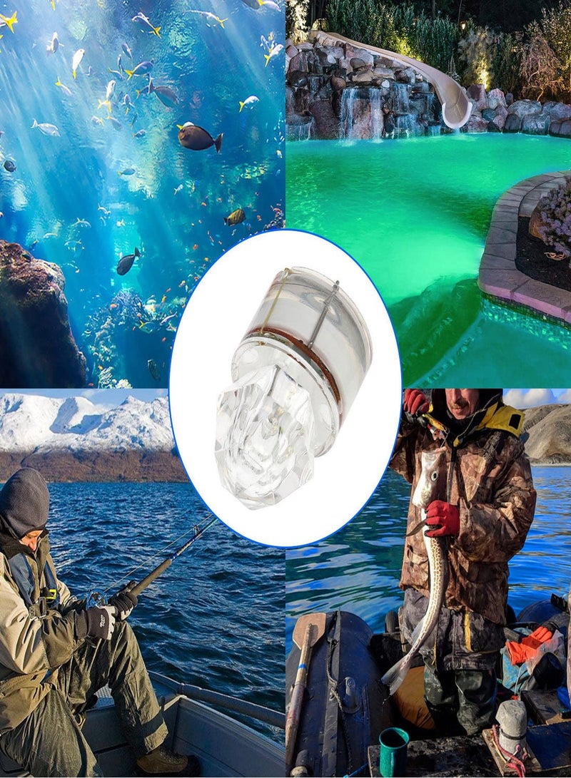 Deep Drop Fishing Light, 6Pcs LED Artificial Diamond Style Lights, Bait Lure Squid Durable Practical Tool, Versatile Light for Attracting Fish, Saltwater Freshwater Bass Halibut