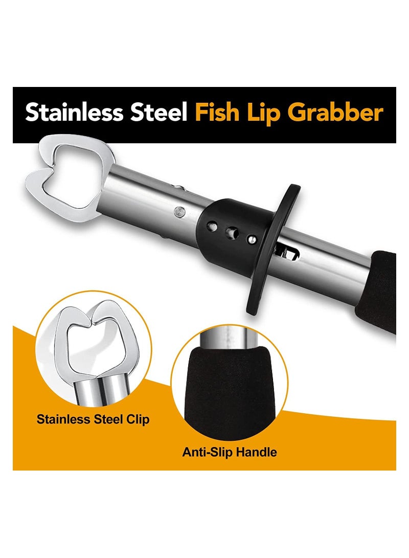 Fishing Pliers, Gear, Fish Control, Multi-purpose Firm Lip Grabber, Stainless Steel and Anti-corrosion Coating, Accessories, Sheath Storage, Gifts for Men