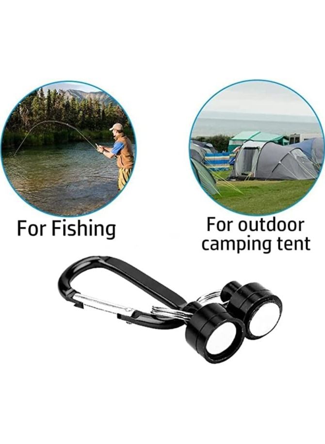 Magnetic Net Release Holder, Double Keychain Hook for Fly Fishing, with Lanyard Carabiner, Fishing Quick-release Buckle Strong Wire Telescopic Rope Multi-purpose Quick-Release