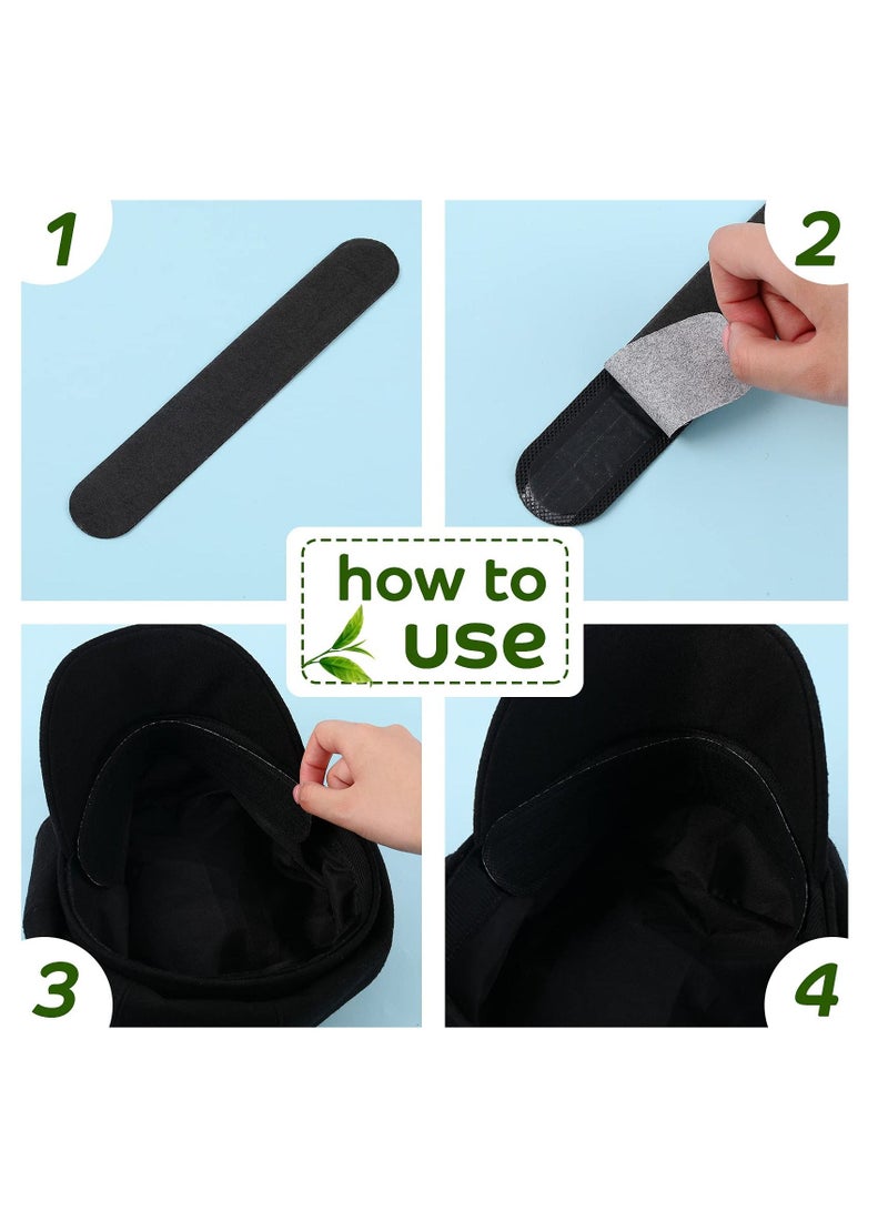 Hat Sweat Protector Pads Cleaner Disposable Collar Neck Liner Pad Prevent Stains Stay Dry 20 Pcs Black