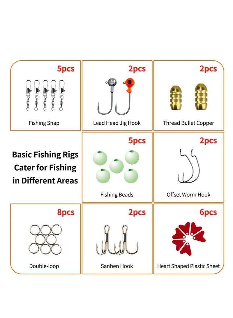 Fishing Lures Kit for Freshwater Bait Tackle Bass Trout Salmon Accessories Box Including Spoon Soft Plastic Worms Crankbait Jigs Hooks