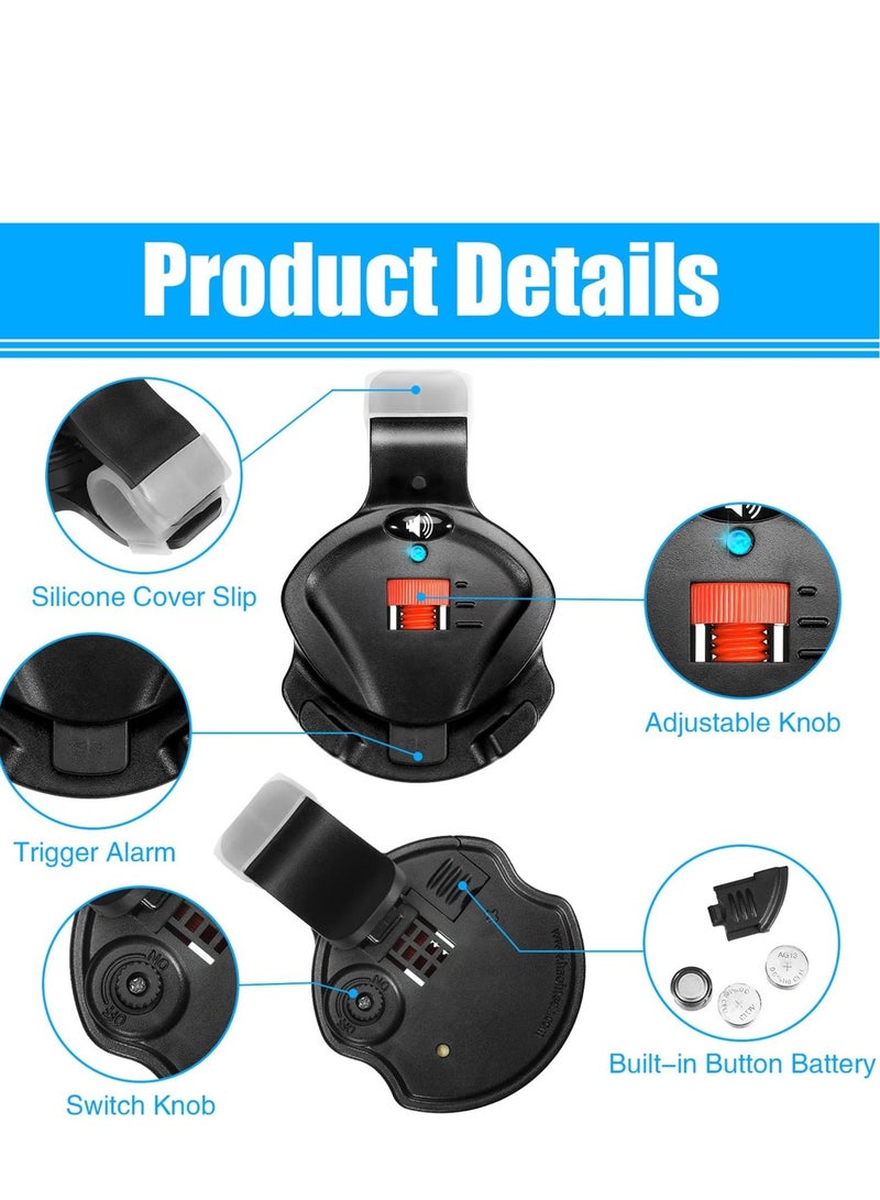4 PCS Fishing Bite Alarm, Sensitive Electronic Sound Indicator Alert Bell with LED Lights Bells Clip On Rod, Carp Outdoor