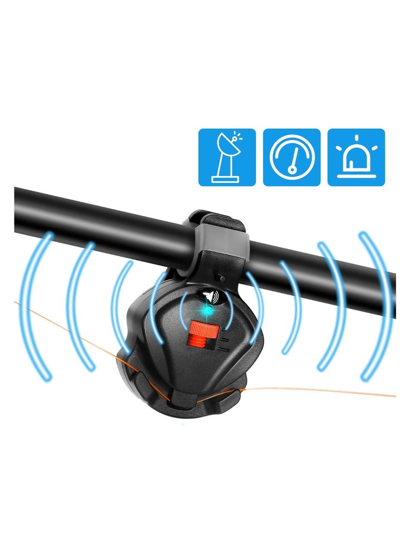 4 PCS Fishing Bite Alarm, Sensitive Electronic Sound Indicator Alert Bell with LED Lights Bells Clip On Rod, Carp Outdoor