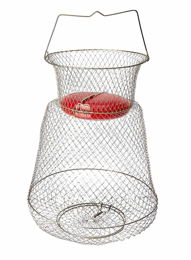 Fishing Net 1Pcs 450g Fish Trap Floatable Collapsible Galvanized Steel Wire Basket Portable Robust Easy to Use Cast nets for Hiking Equipment Supplies