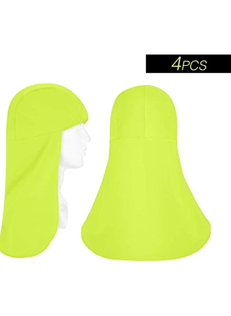 Shade Sun Cap, 4 Pieces Hard Hat Neck Protector Cap Elastic Cooling Skull