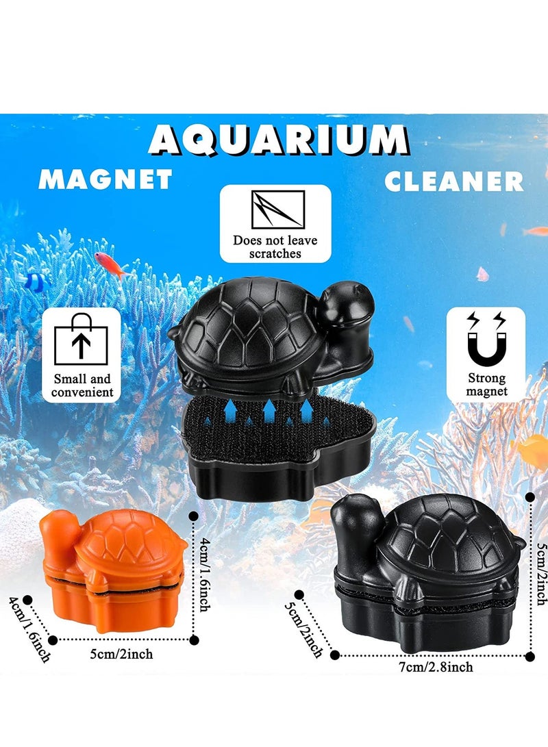 Fish Tank Cleaning Brush Magnetic Aquarium Clean Glass Brush, Cleaner for Cleaning, Tools Small 2 Pcs