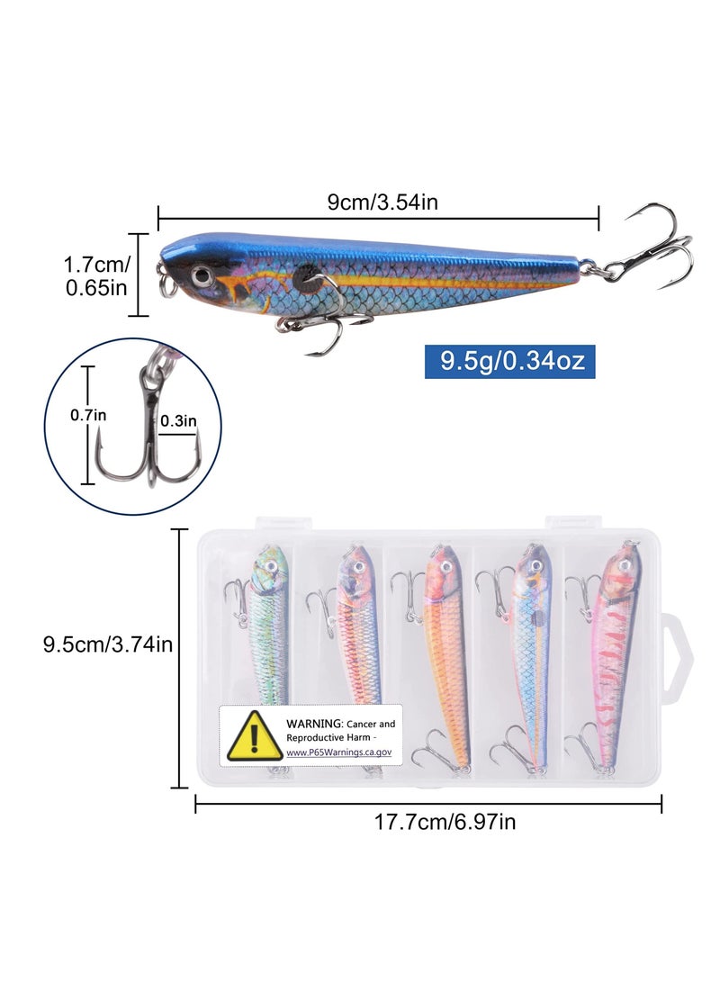 Fishing Lures Kit, Lifelike Action, Super Sharp Hooks, Sturdy and Durable - Perfect for Bass, Trout, Pike, More