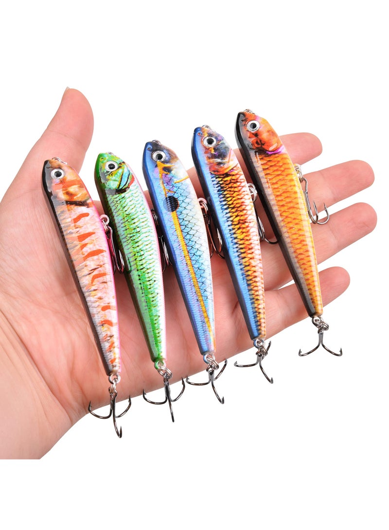Fishing Lures Kit, Lifelike Action, Super Sharp Hooks, Sturdy and Durable - Perfect for Bass, Trout, Pike, More